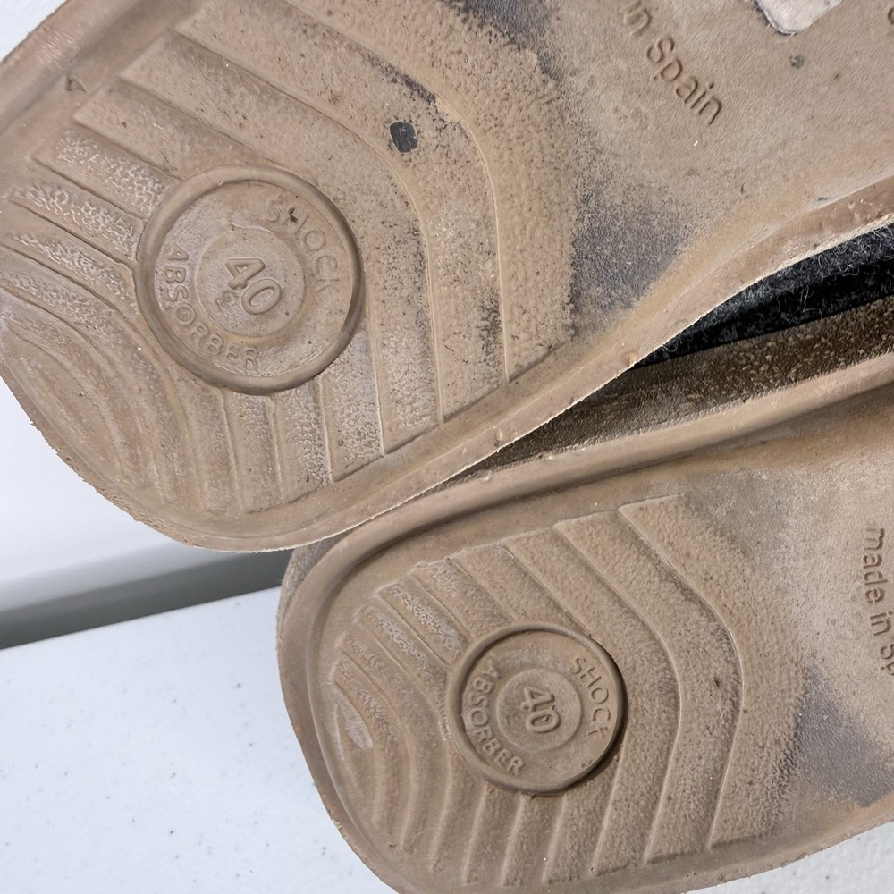 TAOS Woolery Charcoal Gray Wool Clog Slip On Shoes Size 40 9-9.5 Women's - Picture 9 of 9